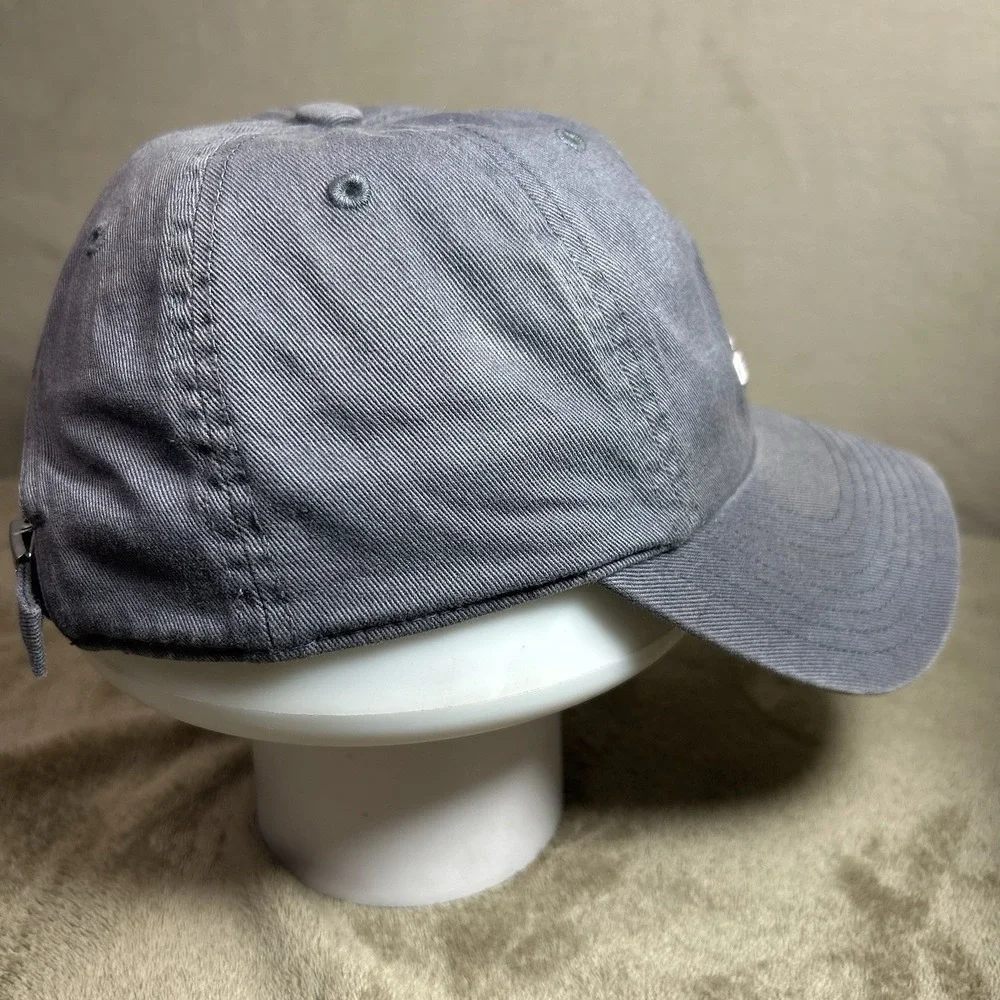 Adidas Womens Hat Gray Pink Logo Adjustable Strapback Baseball Cap OSFM‎